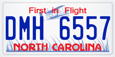 NC license plate DMH6557