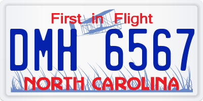 NC license plate DMH6567