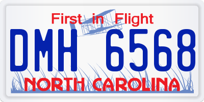 NC license plate DMH6568