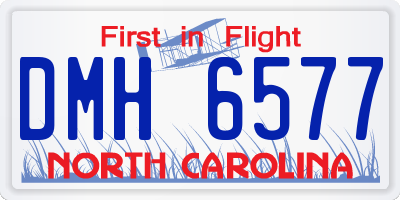 NC license plate DMH6577