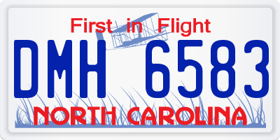 NC license plate DMH6583