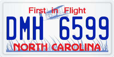 NC license plate DMH6599