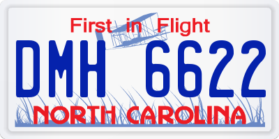 NC license plate DMH6622