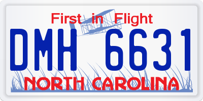 NC license plate DMH6631