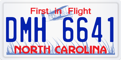 NC license plate DMH6641