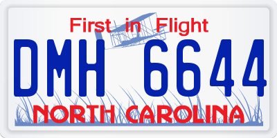 NC license plate DMH6644