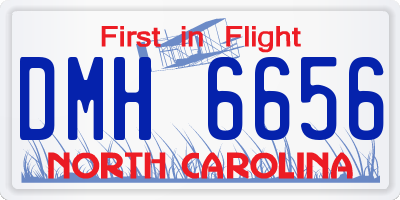 NC license plate DMH6656