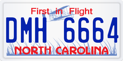 NC license plate DMH6664