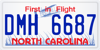 NC license plate DMH6687