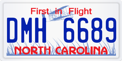 NC license plate DMH6689