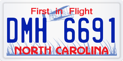 NC license plate DMH6691