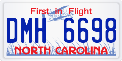 NC license plate DMH6698