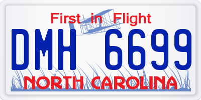 NC license plate DMH6699
