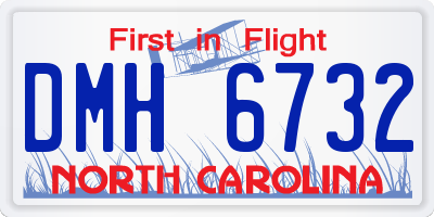 NC license plate DMH6732