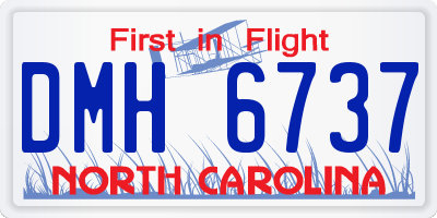 NC license plate DMH6737