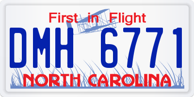 NC license plate DMH6771