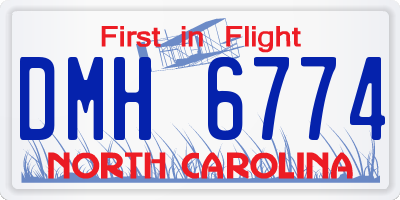 NC license plate DMH6774