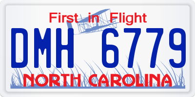 NC license plate DMH6779