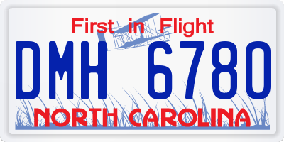 NC license plate DMH6780