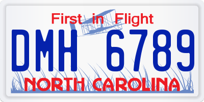 NC license plate DMH6789