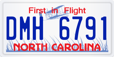 NC license plate DMH6791
