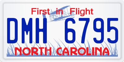 NC license plate DMH6795