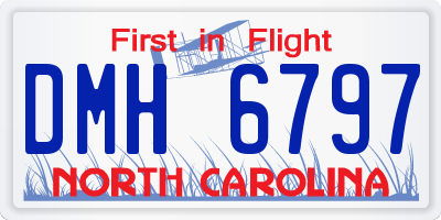 NC license plate DMH6797