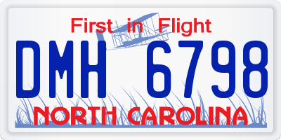 NC license plate DMH6798