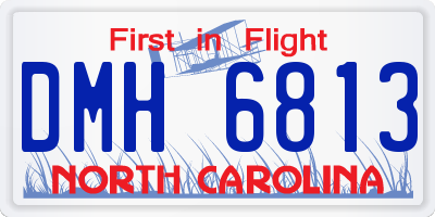 NC license plate DMH6813
