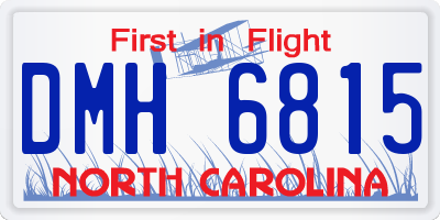 NC license plate DMH6815