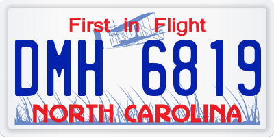 NC license plate DMH6819
