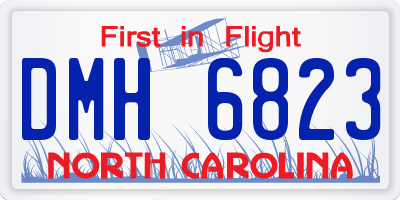 NC license plate DMH6823