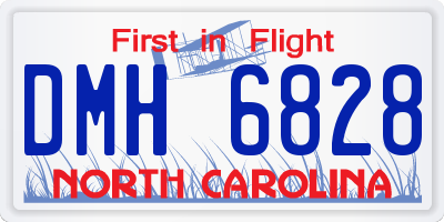 NC license plate DMH6828