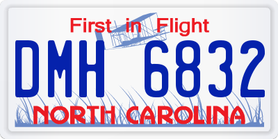 NC license plate DMH6832