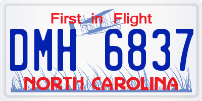 NC license plate DMH6837