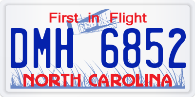 NC license plate DMH6852