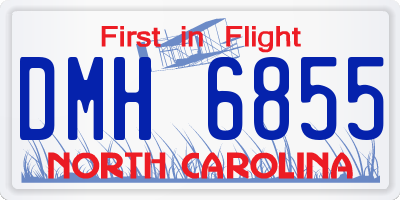 NC license plate DMH6855