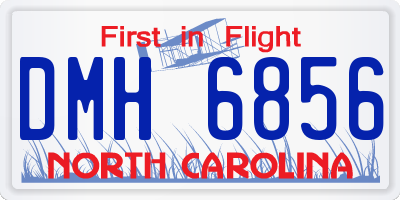 NC license plate DMH6856