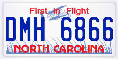 NC license plate DMH6866