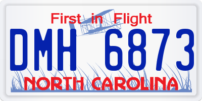 NC license plate DMH6873