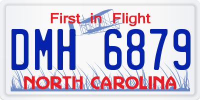 NC license plate DMH6879