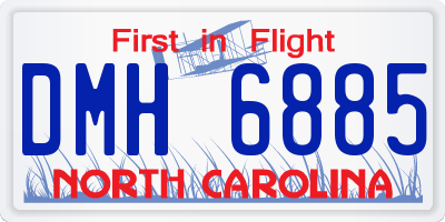 NC license plate DMH6885