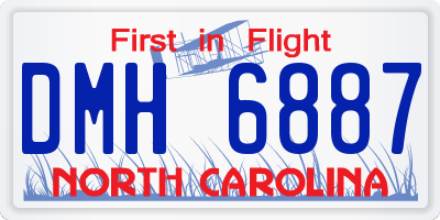 NC license plate DMH6887
