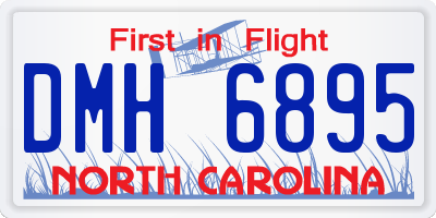 NC license plate DMH6895