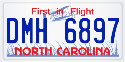 NC license plate DMH6897