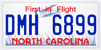 NC license plate DMH6899