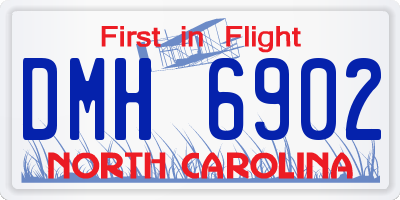 NC license plate DMH6902