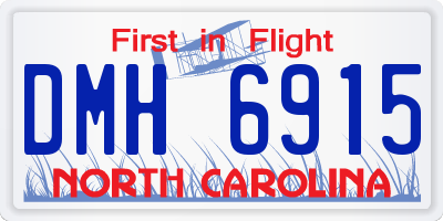 NC license plate DMH6915