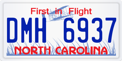 NC license plate DMH6937