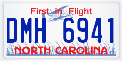 NC license plate DMH6941